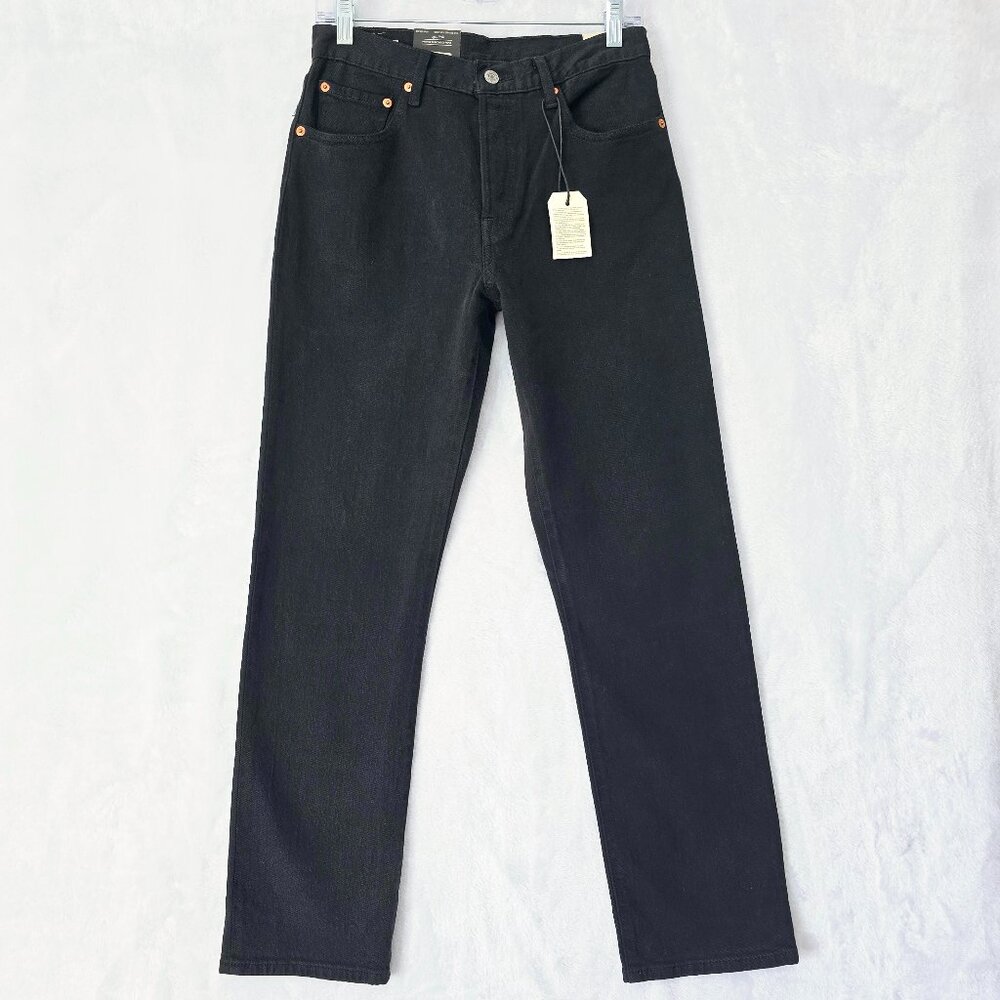 NWT Levi's 501 Cropped Straight Jeans 27 Black Wash Premium
